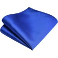 thumbnail image 3 of LAICAIW Mens Solid Color Double Fold Pre-tied Bow Tie and Pocket Square Set, 3 of 7