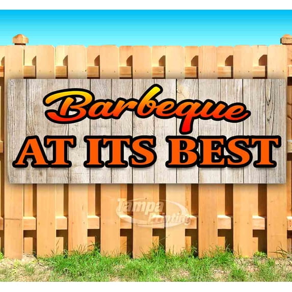 BBQ At Its Best 13 oz Vinyl Banner With Metal Grommets