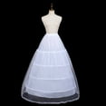 thumbnail image 3 of GENEMA Women's Crinoline Petticoat White 4-Hoop Skirt Floor Length Ball Gown Slips, 3 of 11