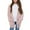 Pink, variant on Girls Sherpa Fleece Jackets Casual Fuzzy Open Front Long Sleeve Coat Kids Loose Winter Warm Outwear With Pockets 5-14 Years