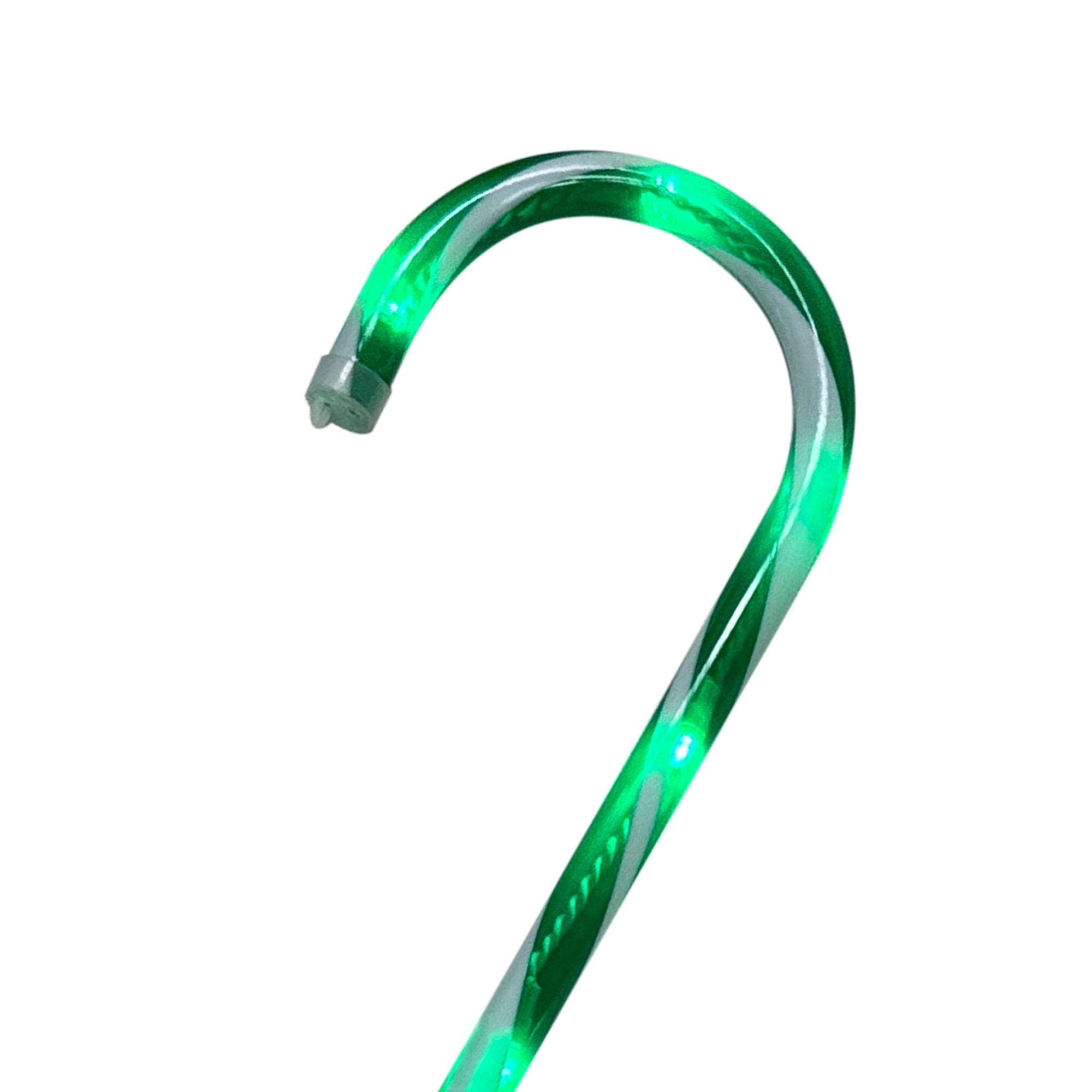 Light-Up Candy Cane Outdoor Christmas Yard Stakes, Green and White, 26", Set of 3, by Holiday Time