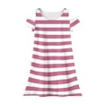 thumbnail image 5 of XADYUY Girls Dresses Size 10-12 Casual A-Line Sleeveless T-Shirt Dress for School Striped Loose Crew Neck Swing kids sundresses girls 4-16,Light pink 9-10 Years, 5 of 6