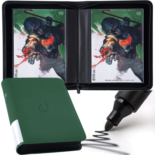 Carpeta para cómics D DACCKIT modelo A verde oscuro para 24 cómics