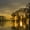 Golden Atchafalaya Basin, variant on Elephant Stock Jerusalem Sunset Cityscape Wall Art - Horizontal Multi Panel Canvas - Living Room Wall Decor - Places Multi Panel - Orange And Brown Decor - 74" x 48"