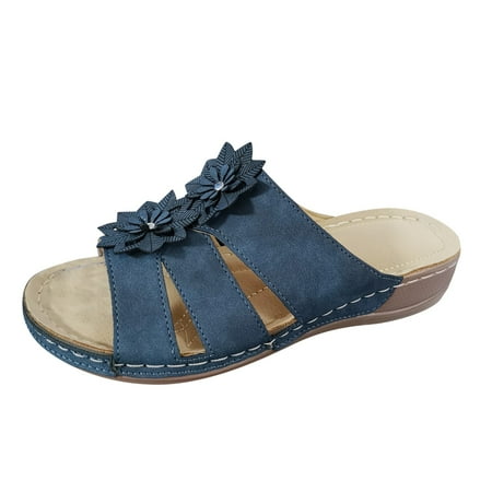 

Summer Womens Casual Shoes Breathable Thick Soled Wedges Leisure Sandals Strapped Sandals Women Heels Women s Wedge Sandals Size 6