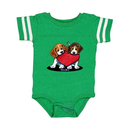 

Inktastic Beagle Heartfelt Duo Boys or Girls Baby Bodysuit