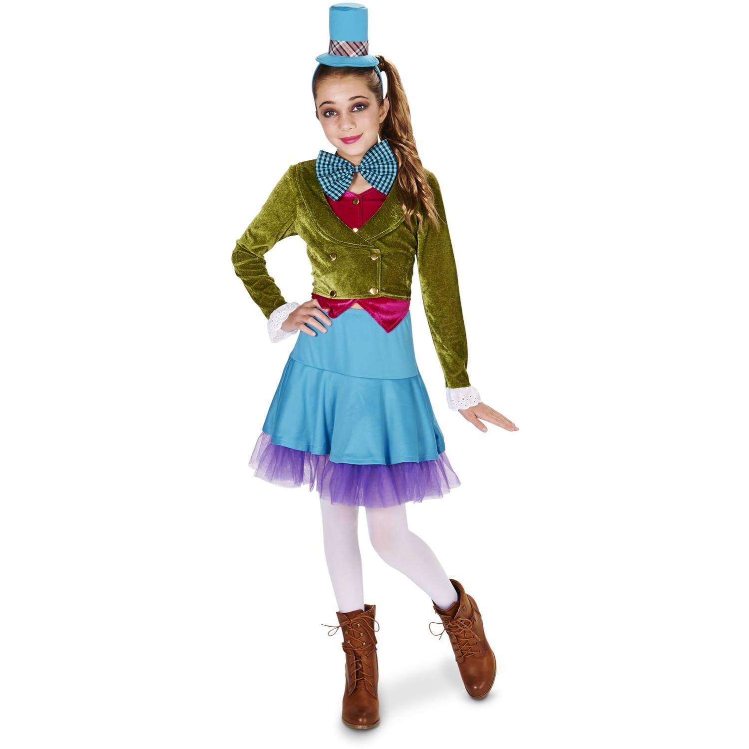 Lime Green & Blue Hat Maker Costume for Teens