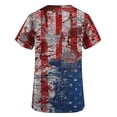 thumbnail image 4 of TIMIFIS 4th of July Women Scrub V Neck T Shirts Top American Flag Print Workwear Summer Short Sleeve Lightweight Scrub Independence Day with Pockets - Spring/Summer, 4 of 5