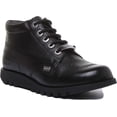 thumbnail image 1 of Kickers Kick Hi Luxe Women's Lace Up Leather Ankle Boot In Black Size 8.5, 1 of 6