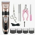 thumbnail image 1 of Machine Shaver Electric Scissor Clipper Dog Shaving 11 Piece Set, Rose Gold, 1 of 10