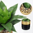 thumbnail image 4 of Planta artificial de agave Briful con hojas de 26 cm de ancho en maceta de oro negro, 4 of 6