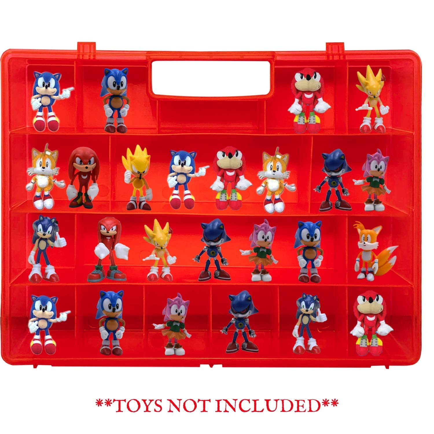 Life Made Better Red Toy Mini Figure Holder Case, Compatible with Sonic