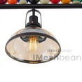 thumbnail image 2 of iMeshbean 39" Hanging Pool Table Light Fixture Billiard Pendant Lamp w/ 3 Glass Shades, for 7' - 8' -9" Table, Black Metal Ball Design, 2 of 10