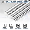 thumbnail image 4 of Uxcell 12 Pcs 304 Stainless Steel Round Rod, 1/8"(3mm) Diameter, 3"(75mm) Length Metal Solid Shaft Rods, Steel Stick Lathe Bar Stock for Crafts DIY Models Plane Ship Cars, 4 of 7
