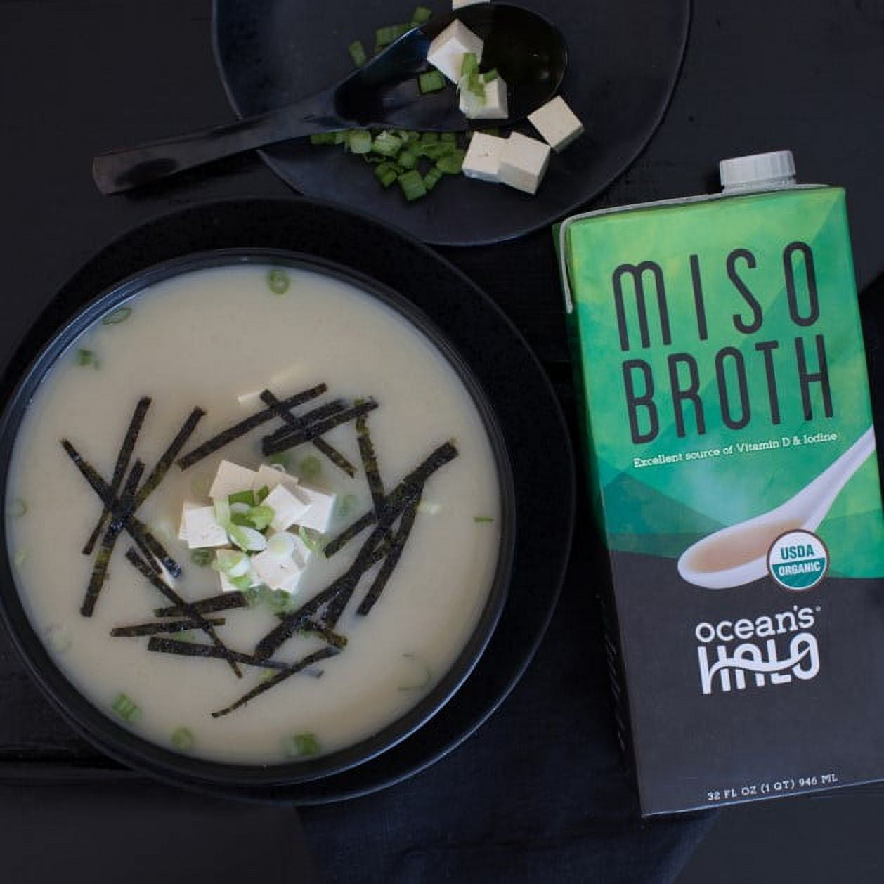 (2 pack) Ocean's Halo Organic Miso Broth, Vegan, 32 Fl Oz