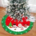 thumbnail image 5 of EWASWON Christmas Christmas Tree Skirt 36-48 Inch, Multicolor Polyester with Snowflakes & Snowmen, Reusable Machine Washable for Holiday Decor, 5 of 6