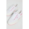 thumbnail image 4 of Superga Women's 2750 Barbie Terry Lace-Up Sneakers, White/Pink, 8.5 Medium US, 4 of 5