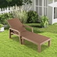 thumbnail image 4 of Costway Patio PP Chaise Lounge Chair Reclining Outdoor Adjustable Garden Natural, 4 of 8