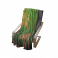 thumbnail image 4 of Florida Soft Flannel Fleece Throw Blanket, Coastal City in California Worn out Composition with Beach Trees, Cozy Plush for Indoor and Outdoor Use, 50" x 60", Lime Green Fern Green, by Ambesonne, 4 of 6