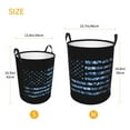 thumbnail image 5 of Bingfone Navy Camouflage American Flag Waterproof Foldable Laundry Hamper Bucket With Handles For Storage Bin,Clothes Hamper (Medium), 5 of 8