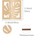 thumbnail image 2 of Tropical Leaves Wall Art Palm Leaves Decor Botanial Unfinished Wooden Monstera Leaf Laser Cut Hanging Sign Ornaments with Frame Design for DIY, 2 of 9