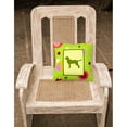 thumbnail image 2 of Green Fabric Decorative Pillow with Dog Silhouette, 2 of 4