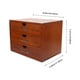 thumbnail image 3 of Organizador de escritorio tipo cajón de 3 niveles, caja de almacenamiento de artículos diversos, cajón pequeño de madera para joyas, baratijas y artículos de papelería., 3 of 8