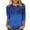 Blue-Shirts, variant on Tops for Women 3/4 Sleeve Casual Round Neck Shirts Fashion Graphic Petite Blouses Flowy Holiday Tunic Top S-5XL