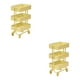 thumbnail image 1 of Ounissouiy 1:12 Scale Shelf Bookshelf with Wheels Oranments Living Room Furniture 2piezas Amarillo, 1 of 1