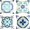 Blue and Teal, variant on Outdoor Waterproof Pillow Covers 16x16 Inch Set of 4 Decorative Spring Floral Covers for Patio Furniture Porch (16 * 16inch/40 * 40cm, Blue and Teal)