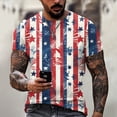 thumbnail image 2 of Men's Quick-Dry Performance Tee, Retro Flag Print with Moisture-Wicking Fabric for Sports and Daily Use ,Red L, 2 of 5