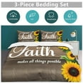 thumbnail image 3 of Faith Sunflowers Motivation Set Duvet Cover Themed Multicolor Polyester Bedding Set Duvet Cover for Queen Size, 3 of 6