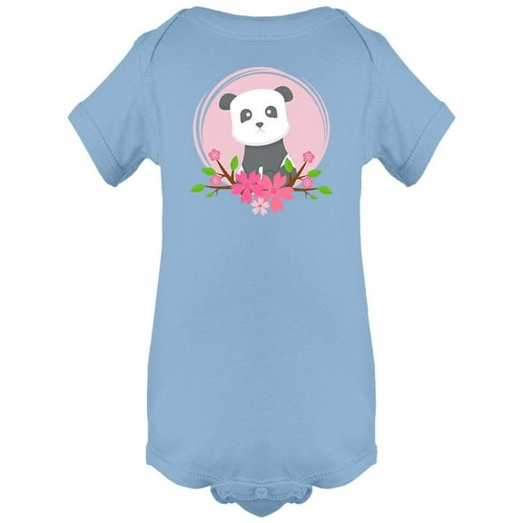 A Panda With Flowers Bodysuit Infant -Image by Shutterstock,  24 Months