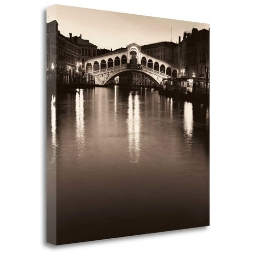Tangletown Fine Art Ponte Rialto Di Notte By Alan Blaustein, Gallery Wrap Canvas