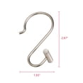 thumbnail image 2 of Utopia Alley HK25BN Rust Resistant Shower Curtain Hooks Rings for Bathroom, Brushed Nickel - Set of 12, 2 of 10
