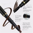 thumbnail image 4 of Double Ended Eyebrow Pencil - Multifunctional Rotating Triangular Pen, 0.35g, Long-Lasting, Sweatproof, Non-Smudge, Eye Makeup Tool, Women, Travel, Holiday Gift, Christmas, 1PC*5 Makeup Organizers, 4 of 9