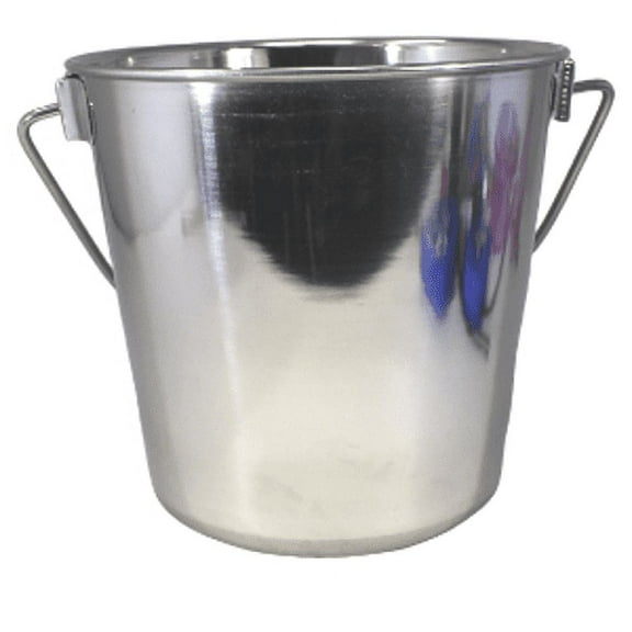 Bonka Bird Toys 800099 1 Quart Stainless Steel Pail Water Feed Bucket Animals
