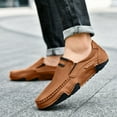 thumbnail image 2 of Men's Casual On Loafers Leather Comfortable Walking Shoes For Daily Wear With Jeans All Season Flat Footwear, 2 of 8