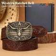 thumbnail image 7 of SUOSDEY Men's Ratchet Belt for Women Leather Cowboy Belt with Automatic Western Buckle Trim to Fit with Gift Box, 7 of 7
