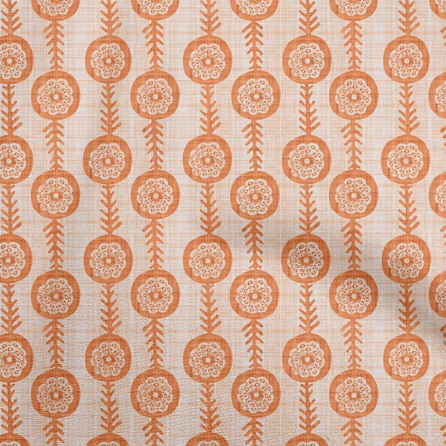oneOone Silk Tabby Orange Fabric Block Sewing Craft Projects Fabric Prints By Yard 42 Inch Wide