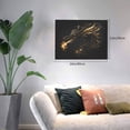 thumbnail image 2 of Balery Black And Gold Fire Dragon Pattern Canvas Decorative Picture – 30x40in Premium Wall Art, Modern Canvas Print for Home Decor（Horizontal）, 2 of 6
