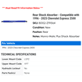 thumbnail image 2 of Rear Shock Absorber - Compatible with 1996 - 2023 Chevrolet Express 2500 - Monroe, 2 of 2