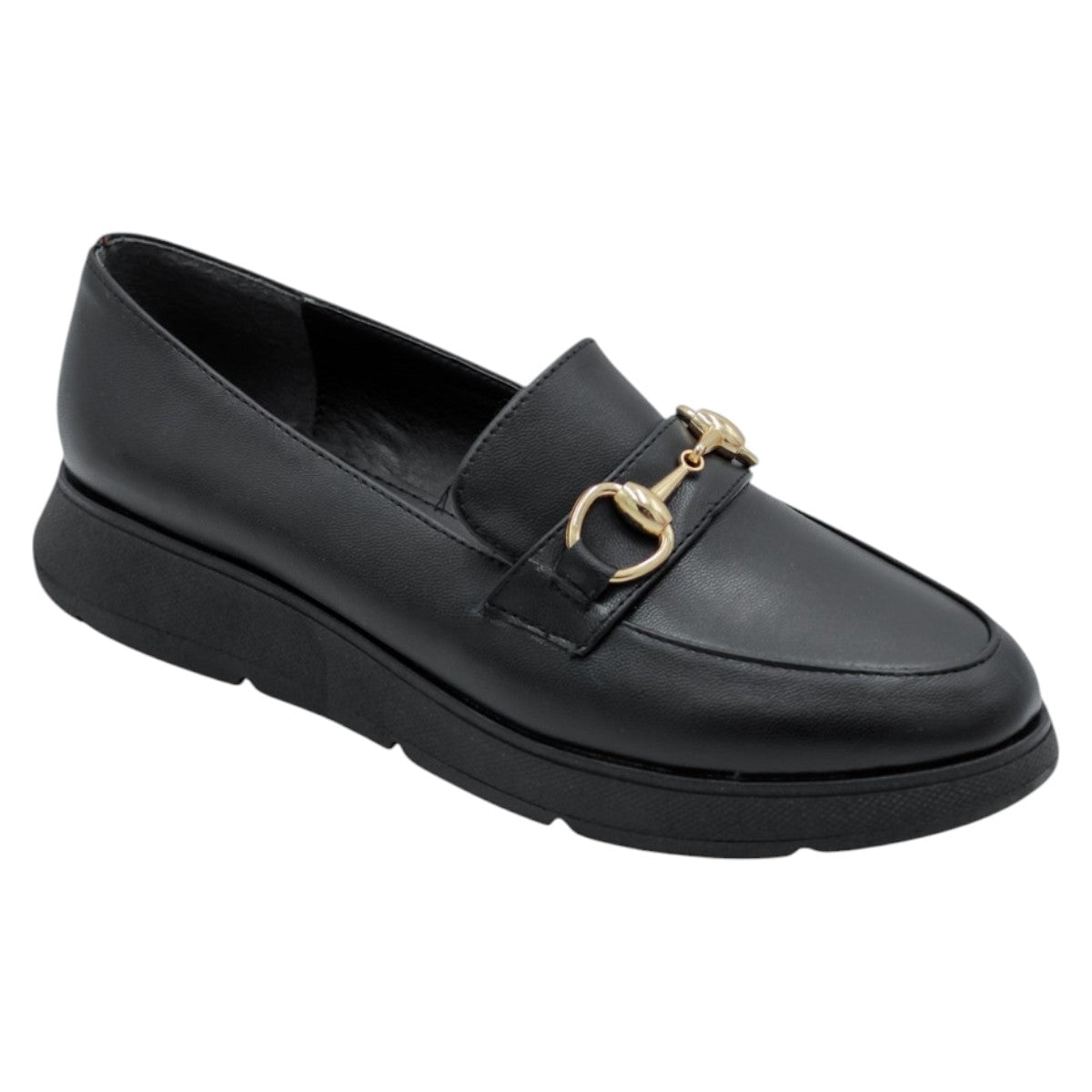 Mocasines Confort en Piel vegana Color Negro Bodega Aurrera en línea