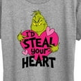 thumbnail image 3 of The Grinch - I'd Steal Your Heart - Women's Short Sleeve Graphic T-Shirt, 3 of 5