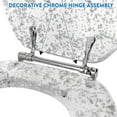 Ginsey Elongated Resin Decorative Toilet Seat with Chrome Hinges