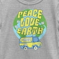thumbnail image 2 of Girl's Scooby Doo Peace Love Earth  Graphic Tee Athletic Heather Large, 2 of 5