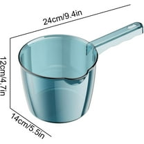 OAVQHLG3B Water Ladle for Bath Transparent Water Scoops With Spout Bath Ladle Long Handle Water Spoon Hanging Water Ladle for Kitchen Home Essential