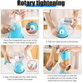 thumbnail image 4 of G·PEH Rotary Cheese Grater Shredder Chopper Round Tumbling Box Mandoline Slicer Nut Grinder Vegetable Slicer, Hash Brown, Potato with Strong Suction Base(Blue), 4 of 13