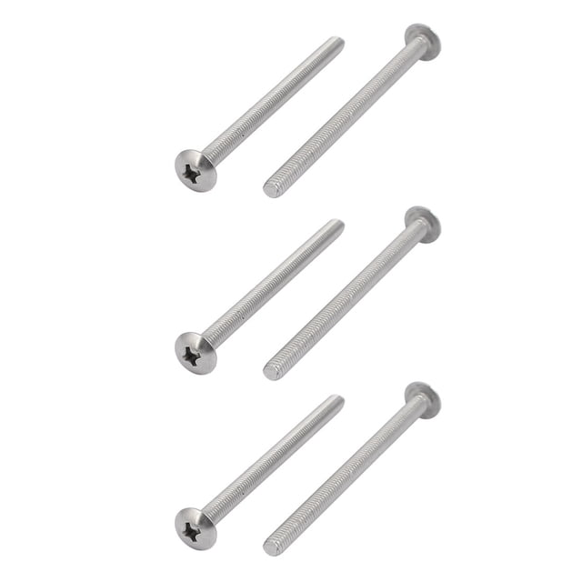 Tornillos de máquina Unique Bargains M4 x 60mm acero inoxidable 316 6pcs