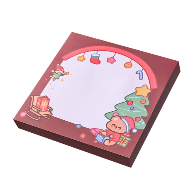 50 Pieces Funny Christmas Notepads, Santa Notepads Christmas Sticky Notes Memo Pads for Christmas Holidays Decoration Present Animal Sticky Notes Flags